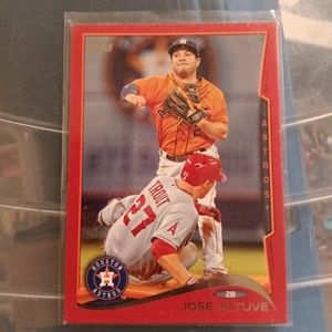 2014 TOPPS #210 JOSE ALTUVE-MIKE TROUT PINK